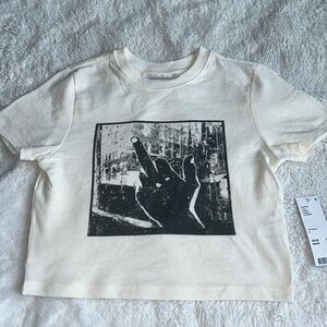 Urban outfitters size large middle finger shrunken tee